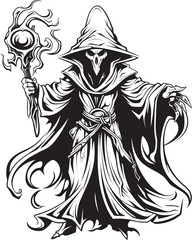 Avarices Conjurer Vector Sorcerer Icon Greeds Enchantment Iconic Mercenary Emblem