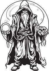 Greeds Enchantment Iconic Mercenary Emblem Sorcerous Wealth Avarice Vector Design