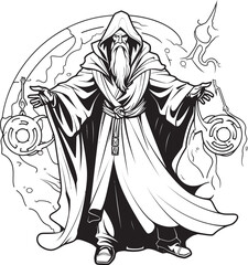 Avaricious Enchantment Adamantine Sorcerer Emblem Sorcerous Wealth Vector Logo Design of Avarice