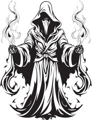 Greeds Mastery Iconic Sorcerer Emblem of Avarice Sorcerous Enchantment Adamantine Mercenary Vector Logo