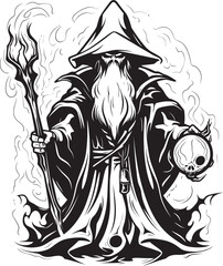 Adamantine Sorcery Avarices Vector Logo Design Avaricious Alchemy Emblematic Sorcerer of Greed