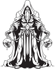 Avarice Arcanist Vector Logo Concept Sorcerous Greed Emblematic Mercenary Icon