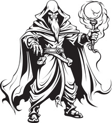 Adamantine Greed Emblematic Sorcerer Emblem of Avarice Avaricious Sorcery Iconic Mercenary Vector Logo