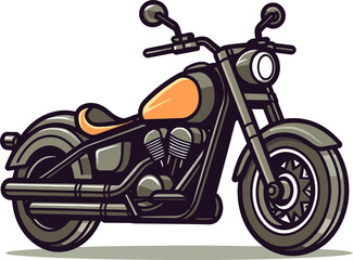 Motorcycle Road Trip Planner Emblem Vector