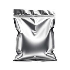 3d blank foil plastic pouch packaging on Isolated transparent background png. generated with AI