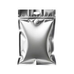 3d blank foil plastic pouch packaging on Isolated transparent background png. generated with AI