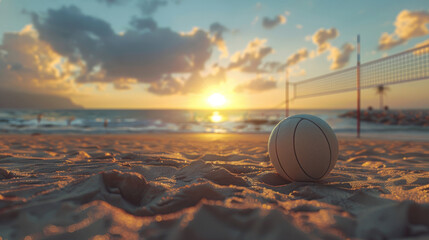 Beach Volleyball in Cinematic Photorealistic Detail
