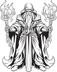 Sorcerous Mastery Iconic Adamantine Sorcerer Avarice Aura Emblematic Vector Design