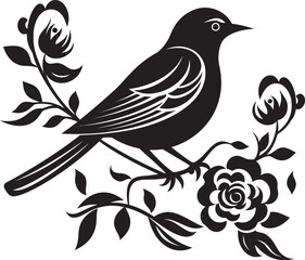 Serene Glide Vector Logo of Floral Pigeon Natures Elegance Aesthetic Pigeon Symbol