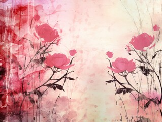 Rose christmas background with background dots