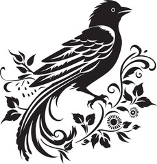 Petal Paradise Vector Icon of Floral Pigeon Serene Soar Aesthetic Pigeon Emblem Design