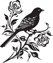 Natures Grace Vector Logo of Floral Pige Blossom Bird Aesthetic Floral Pigeon Logo