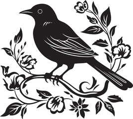 Winged Whisper Aesthetic Floral Pigeon Emblem Blossom Harmony Vector Logo of Pigeon