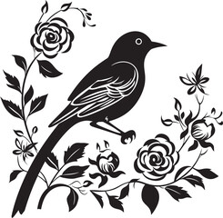 Petal Plumage Aesthetic Pigeon Logo Design Serene Soaring Vector Floral Pigeon Icon