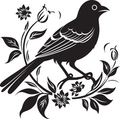 Serene Soaring Vector Floral Pigeon Logo Blooming Beauty Aesthetic Emblem of Floral Pigeon