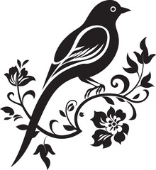 Winged Whispers Aesthetic Floral Pigeon Symbol Gardenia Grace Vector Logo of Pigeon