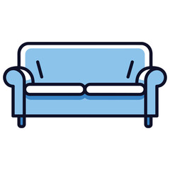 bead sofa and light vector illustration