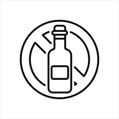No Alcohol icon editable stock vector stock