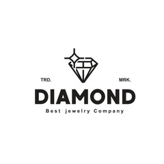vector illustration of diamond jewelry logo icon for the trade industry and art collectors