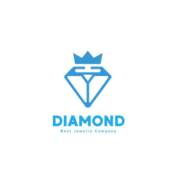 vector illustration of diamond jewelry logo icon for the trade industry and art collectors