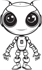 Galactic Traveler Vector Icon of Alien Mechanism Celestial Voyager Alien Robot Logo Design