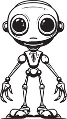 Galactic Gadgets Emblematic Alien Robot Symbol Celestial Constructs Vector Logo of Space Robot