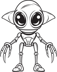 Cosmic Constructs Vector Icon of Robotic Explorer Interstellar Icons Alien Robot Logo Design