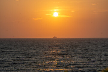 sunset over the sea