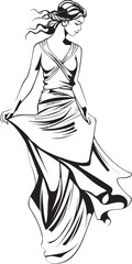 Aegean Aphrodite Vector Design of Ethereal Beauty Muses Grace Iconic Emblem of Greek Muse