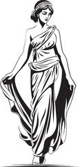 Athenas Radiance Iconic Emblem of Greek Beauty Grecian Grace Vector Logo of Ancient Beauty