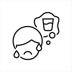 Dehydration icon editable stock vector stock