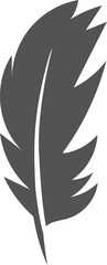 Quill black icon. Creative writing feather logo