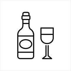 Wine Bottle icon editable stock vector stock
