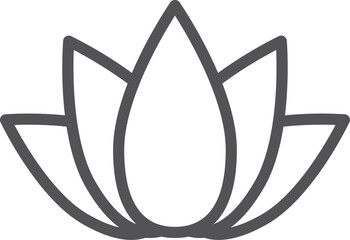 Lotus icon. Yoga studio logo. Flower symbol
