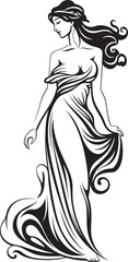 Olympian Allure Iconic Emblem of Greek Beauty Classical Charm Vector Logo of Ancient Beauty