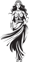 Athenas Aura Vector Logo of Ancient Beauty Grecian Goddess Iconic Emblem of Greek Beauty