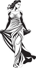 Aegean Aphrodite Iconic Emblem of Ethereal Beauty Olympian Allure Vector Design of Greek Beauty