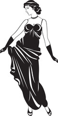 Athenas Aura Iconic Emblem of Ancient Beauty Grecian Goddess Vector Design of Greek Goddess