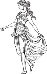 Olympian Elegance Vector Design of Greek Beauty Athenas Aura Iconic Emblem of Ancient Beauty