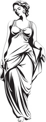 Athenas Radiance Vector Logo of Ethereal Beauty Grecian Grace Iconic Emblem of Ancient Beauty