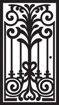 recommend clip art: Historic Herald Iconic Emblem of Metal Gate Classic Gateway Vector Logo of Antique Metal Gate