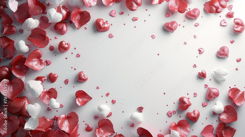 Poster valentines day frame background. generative ai.