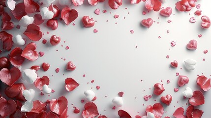 Valentines day frame background. Generative AI.