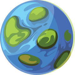 Planet icon. Cartoon space fantasy game asset