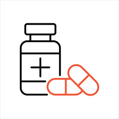 Obraz premium Drugs icon editable stock vector stock