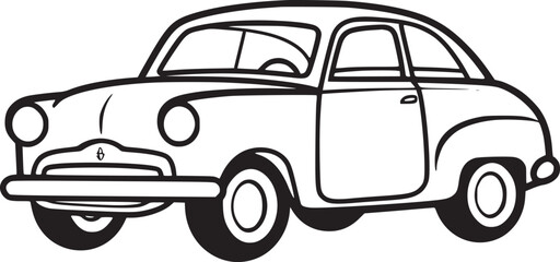 Car vector black and white