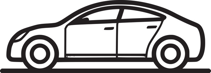 Car vector black and white