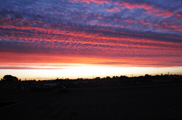 Hermoso arrebol al atardecer