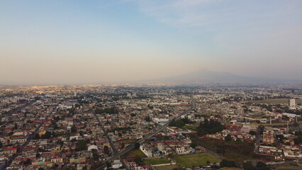 Fototapeta premium DRONE PHOTOGRAPHY IN SAN ANDRES CHOLULA PUEBLA MEXICO