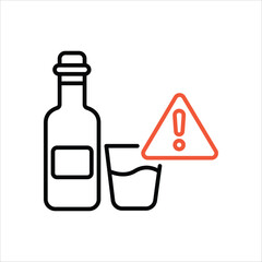 Alcohol icon editable stock vector stock